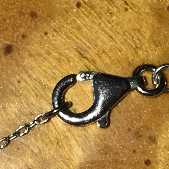 Natural Red Sapphire Yellow Zircon Sterling Silver Necklace - Picture 6 of 8